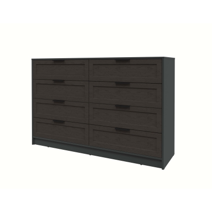 Kомод Тренд КТ-К157 (Антрацит ЛДСП/ Дуб английский ЛМДФ) Ш1565 В1020 Г451